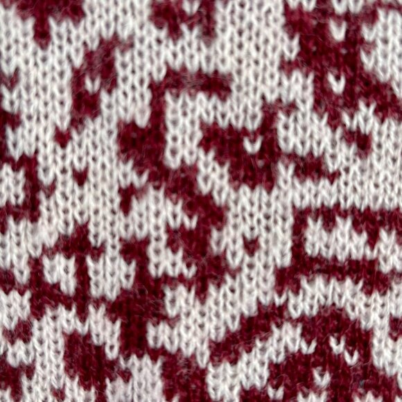 BLOOMCHIC Ombre Knit Sweater Cabernet & Pink Scoop Neck Oversized Pullover 12 - Picture 8 of 15